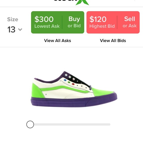 SOLD 300$/ Vans X Pixar, Old Skool Buzz Lightyear - Picture 8 of 8